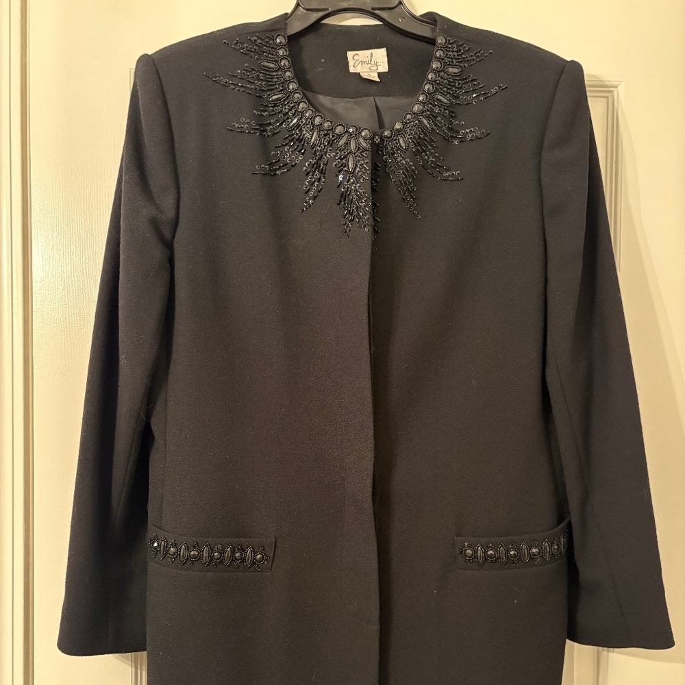 Stunning black light wool suit